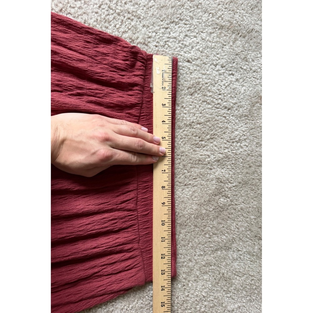 Free People Beach Maxi Skirt Alaina Pull On Red Pear Small - Picture 6 of 9